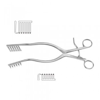 Martin Self Retaining Retractor 6 x 6 Sharp Long Prongs Teeth on Right Side Stainless Steel, 28.5 cm - 11 1/4"